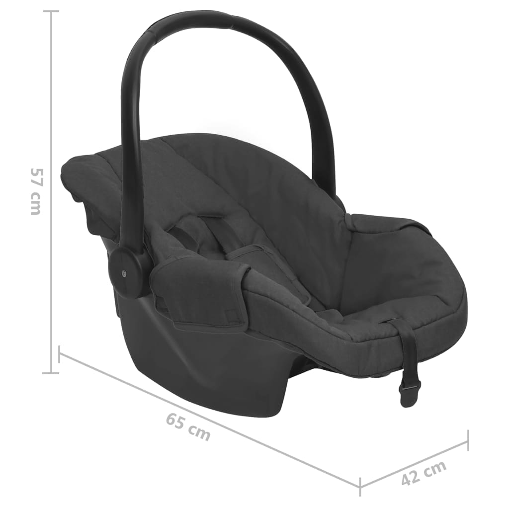 vidaXL Baby Car Seat Anthracite 42x65x57 cm