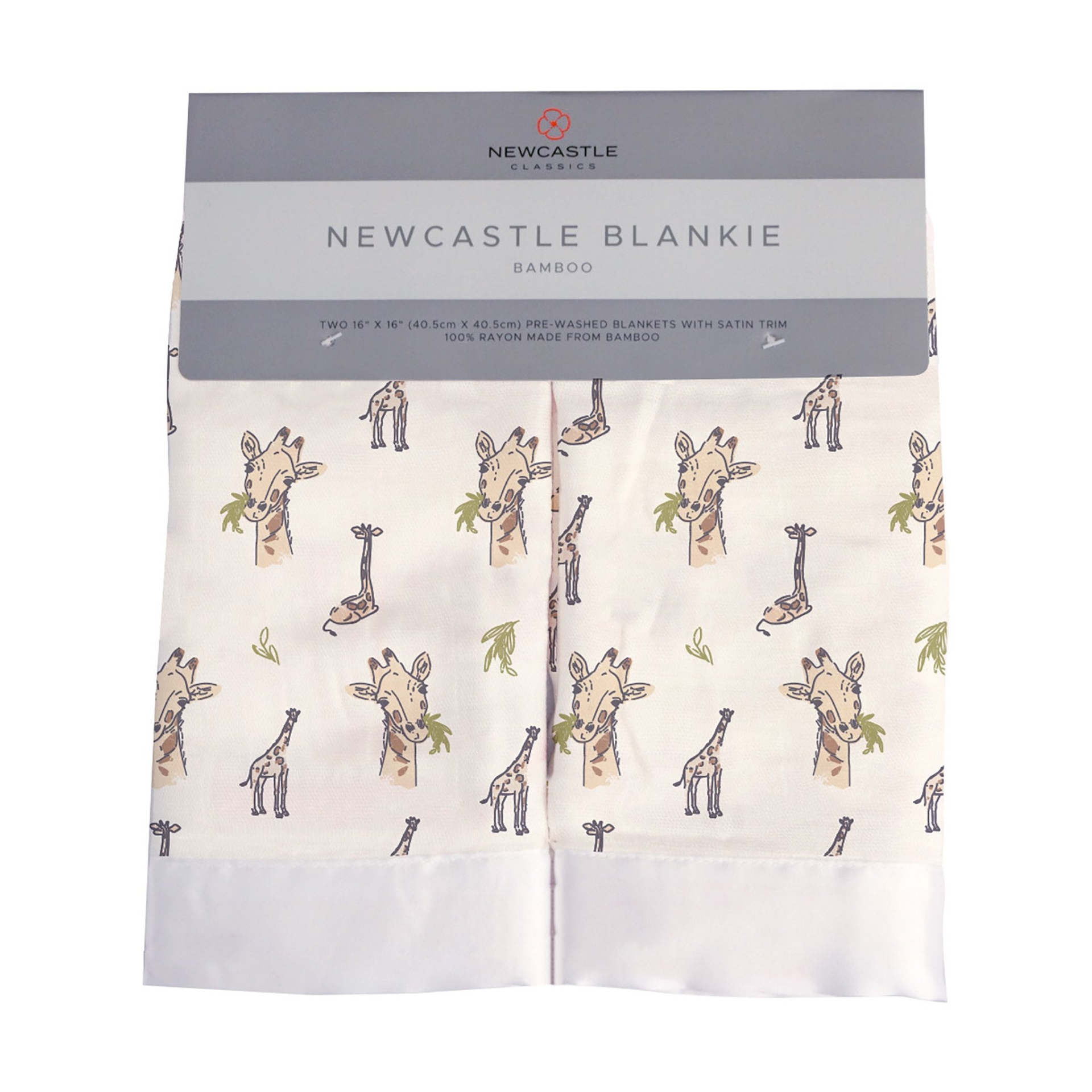 Hungry Giraffe Bamboo Muslin Security Baby Blankie