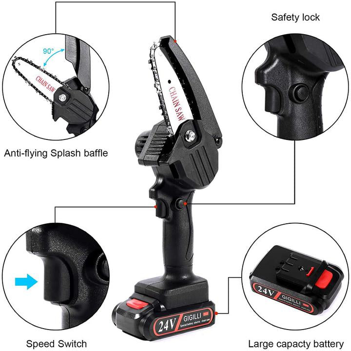 Upgraded 4 Mini Chainsaw With Batteries