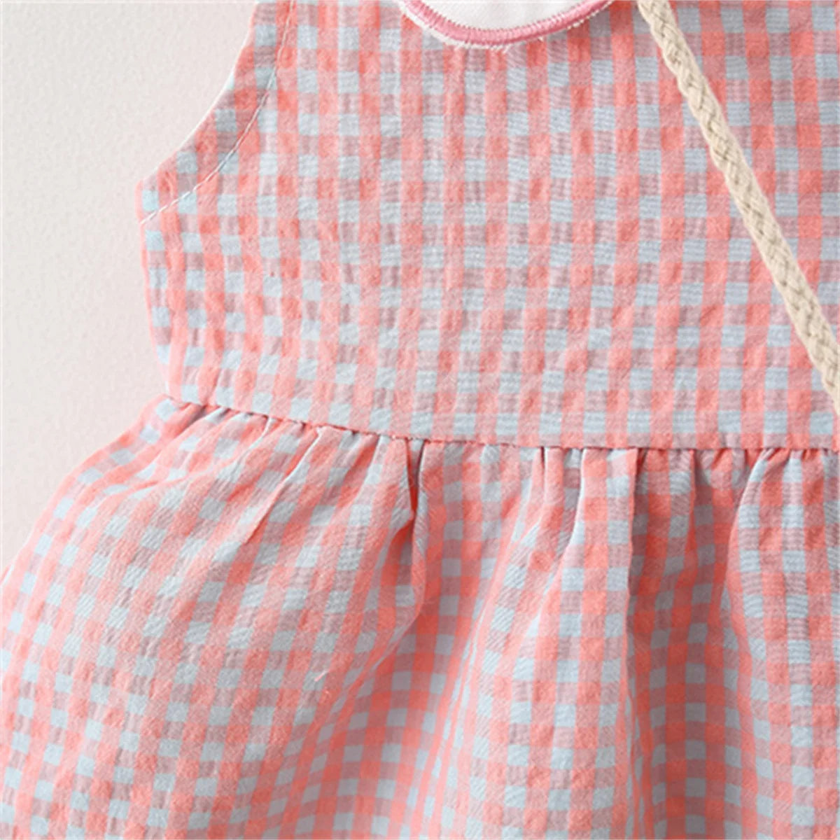Baby Girl Pink Cotton Dress and Bow Purse Set