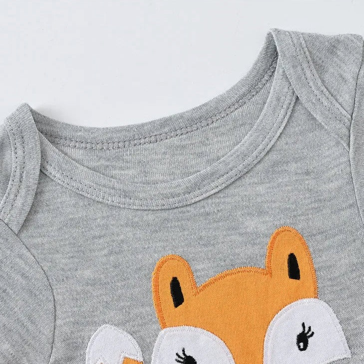 Bamboo Baby Sleepers - 2-Piece Cartoon Print Bodysuit Set for Boys & Girls