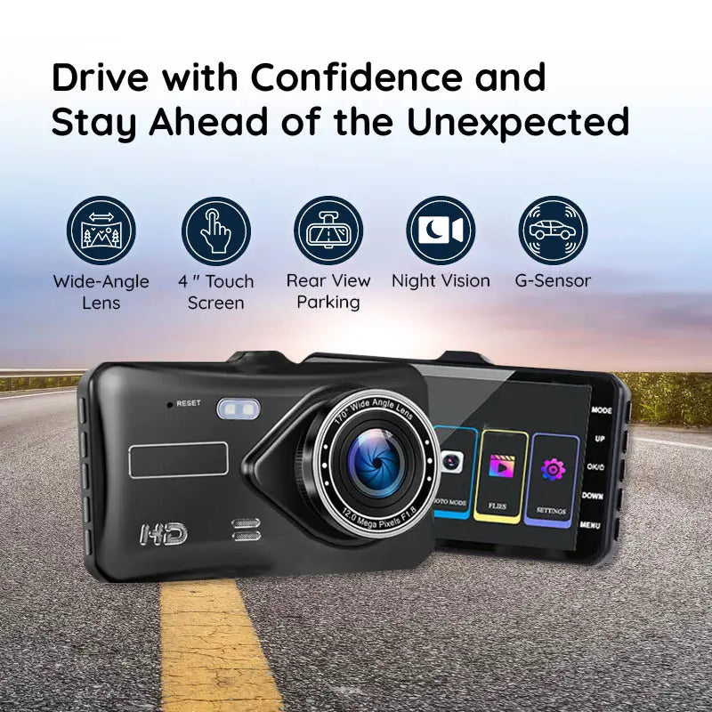 Wide Angle 1920x1080P FHD Dual Dash Cam