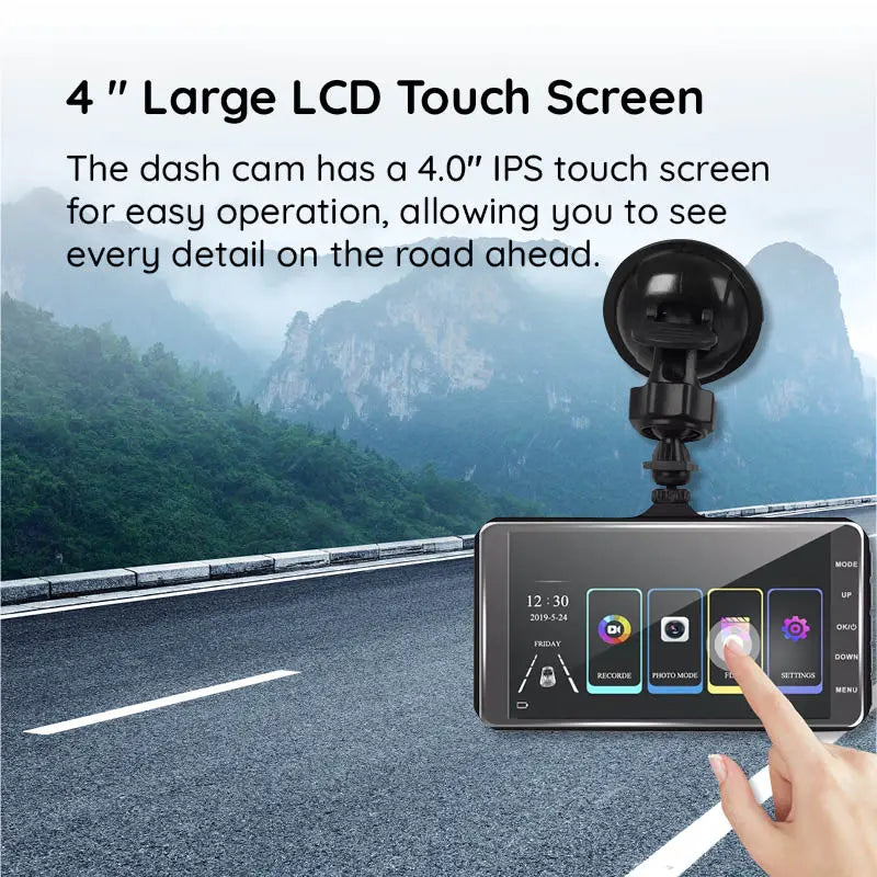 Wide Angle 1920x1080P FHD Dual Dash Cam