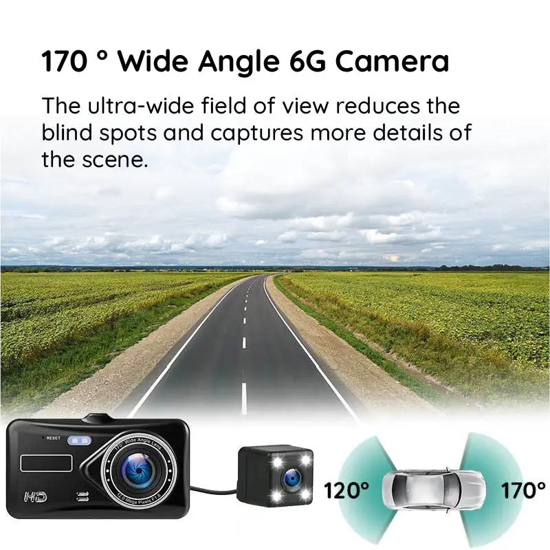 Wide Angle 1920x1080P FHD Dual Dash Cam