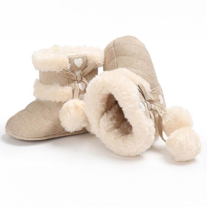 Winter Snow Baby Boots with Warm Fluff Balls - RoniCorn