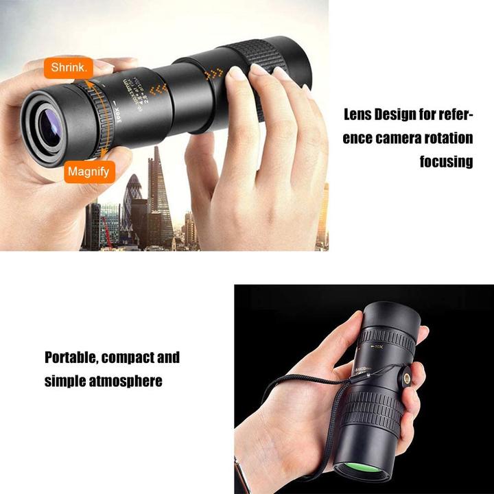 Sevog® - Super Telephoto Zoom Monocular Nanotechnology Telescope 4K 10-300X40mm With Tripod Phone Adapter