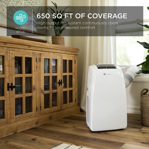 Portable 3-in-1 Air Conditioner w/ 14,000 BTU, Remote