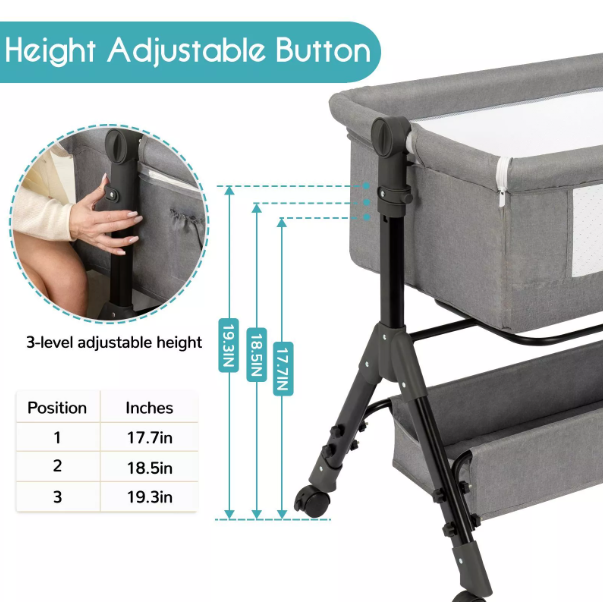 3 in 1 Baby Infant Bedside Sleeper Bassinet