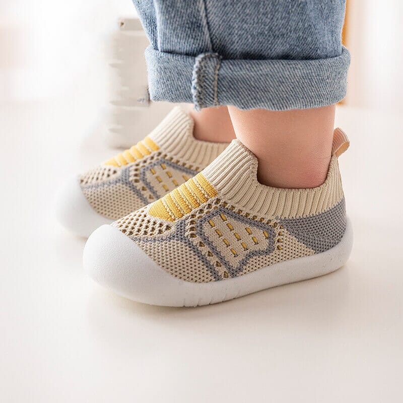 Beige Baby Mesh Shoes For First Walker