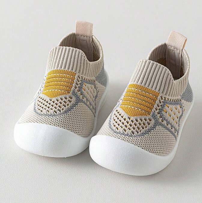 Beige Baby Mesh Shoes For First Walker