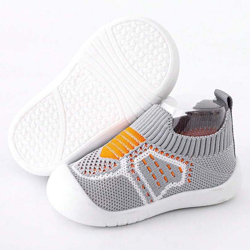 Grey Baby Mesh Shoes For First Walker
