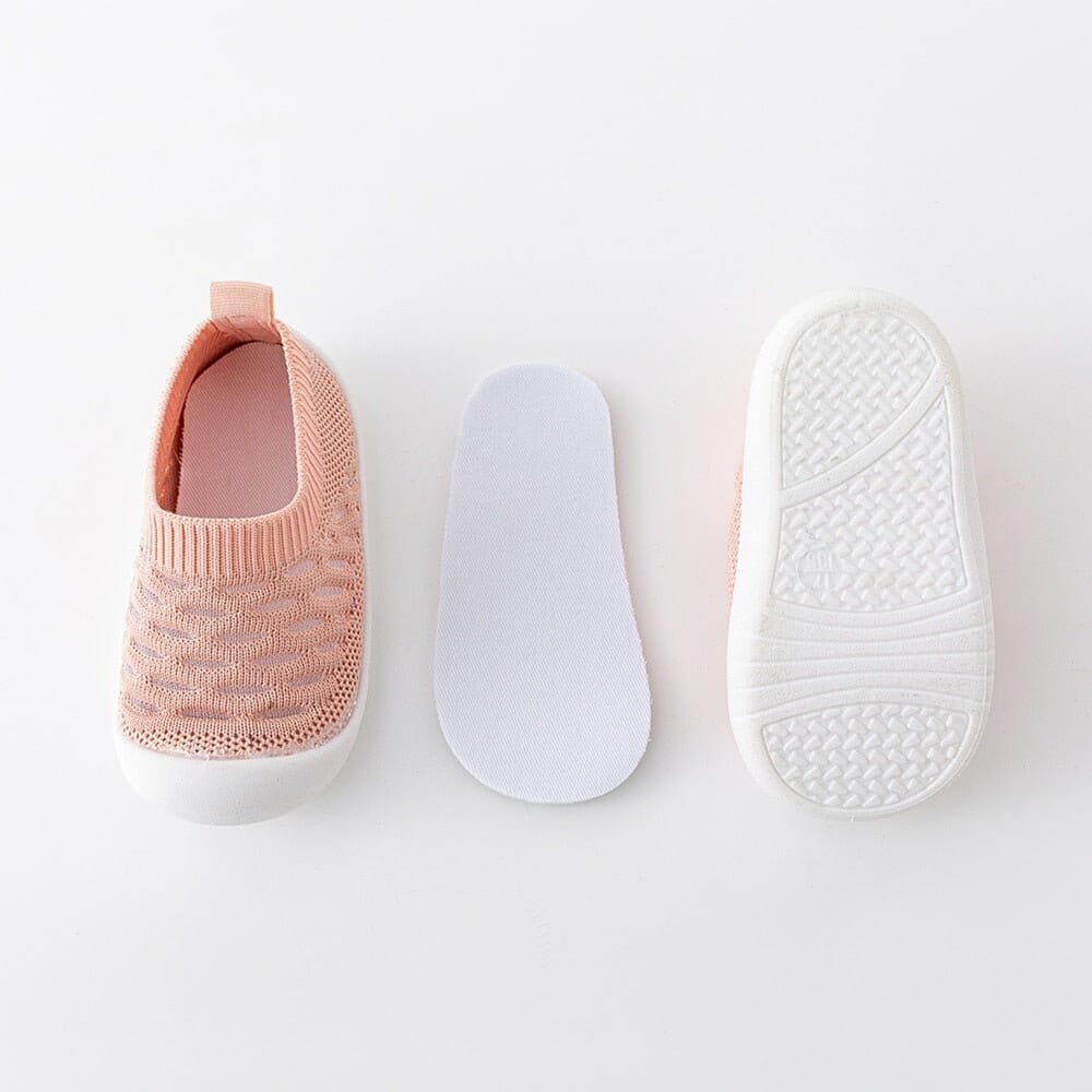 pink Breathable Baby Mesh Shoes First Walker