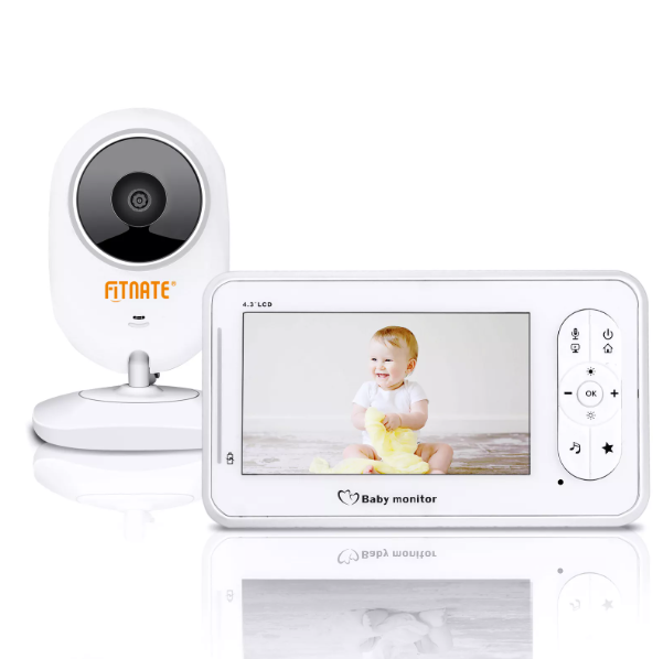 4.3-Inch Video Baby Monitor with Night Vision, Lullabies, 2-Way Talk, and Camera Display