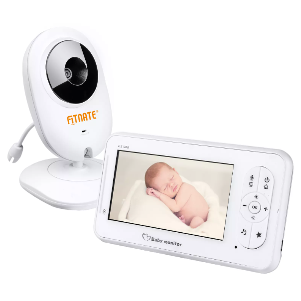 4.3-Inch Video Baby Monitor with Night Vision, Lullabies, 2-Way Talk, and Camera Display