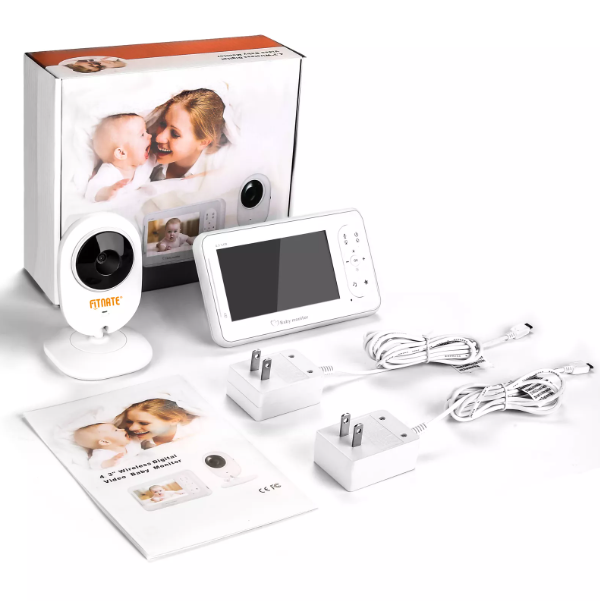 4.3-Inch Video Baby Monitor with Night Vision, Lullabies, 2-Way Talk, and Camera Display