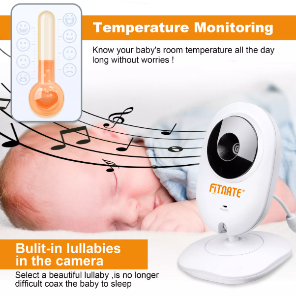 4.3-Inch Video Baby Monitor with Night Vision, Lullabies, 2-Way Talk, and Camera Display