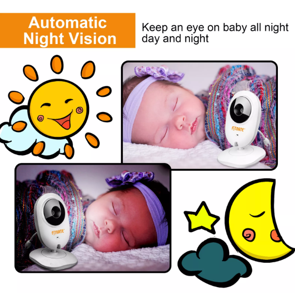 4.3-Inch Video Baby Monitor with Night Vision, Lullabies, 2-Way Talk, and Camera Display