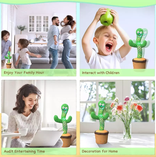 Kids Talking Dancing Cactus Toy