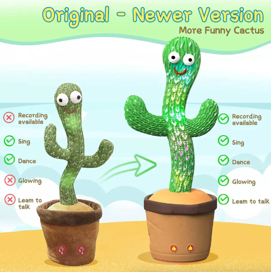 Kids Talking Dancing Cactus Toy