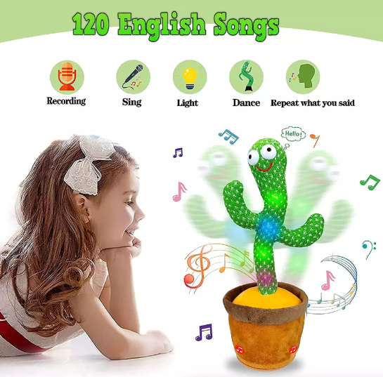 Kids Talking Dancing Cactus Toy