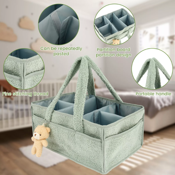 Premium Diaper Storage Organizer - Convenient Caddy for Baby Essentials