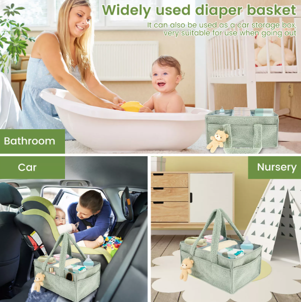 Premium Diaper Storage Organizer - Convenient Caddy for Baby Essentials