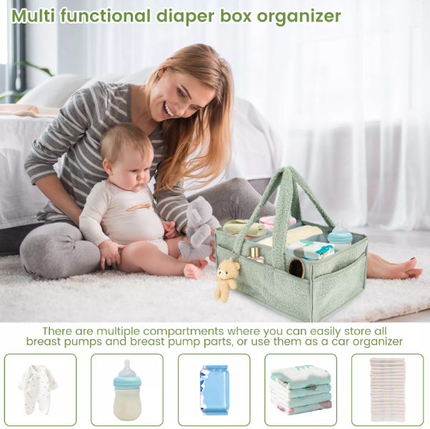 Premium Diaper Storage Organizer - Convenient Caddy for Baby Essentials