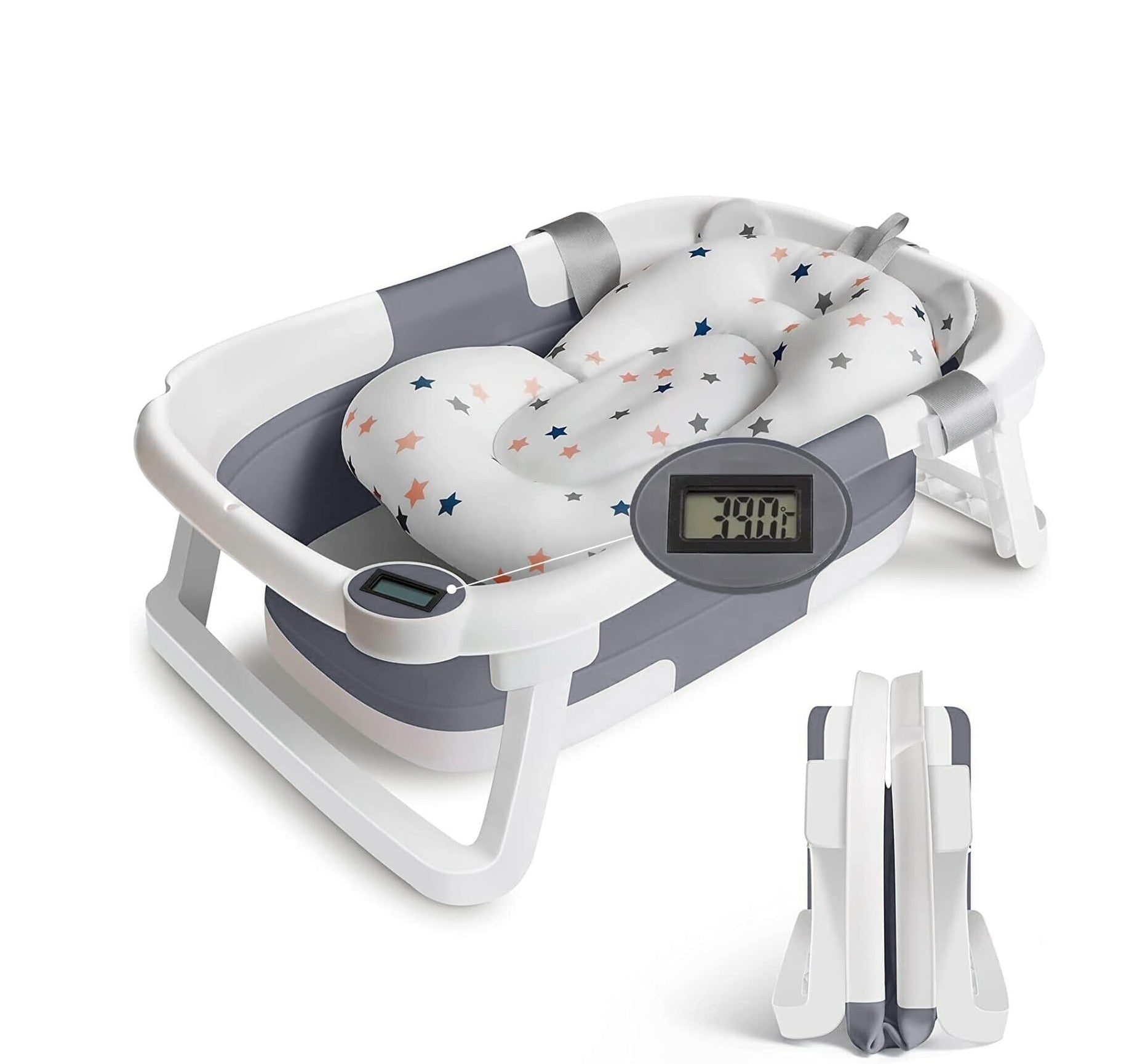 Gray Baby bath Tub With Thermometer