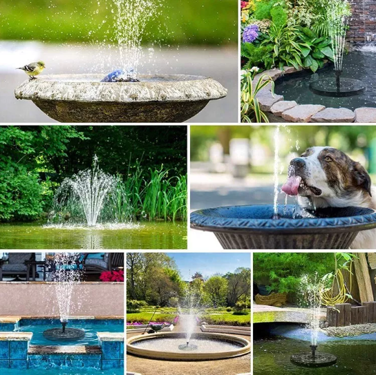 Solar Powered Fountain for Bird Bath and Outdoor Water Features