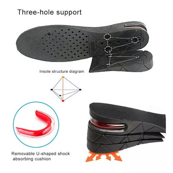 Invinsible Unisex Height Boosting Increase Foot Insoles