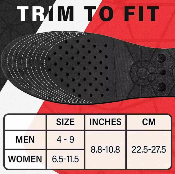 Invinsible Unisex Height Boosting Increase Foot Insoles