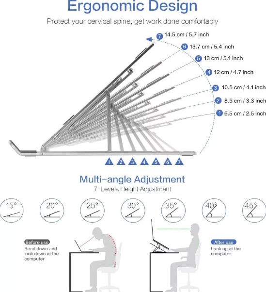Portable Adjustable Aluminum Laptop Stand
