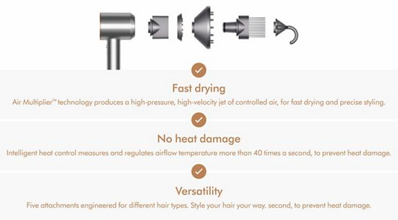 Dyson Supersonic™ hair dryer (Nickel/Copper) - Open Box