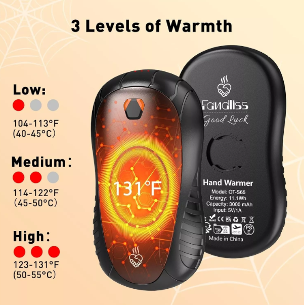 Rechargeable Hand Warmers Electric Pocket Heater