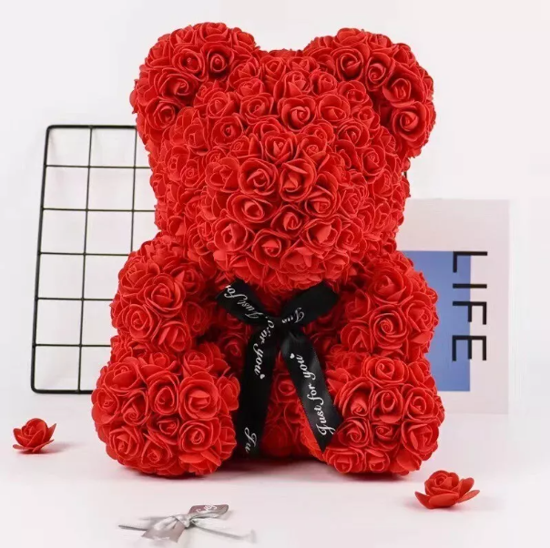 Lovely Rose Flower Teddy Bear