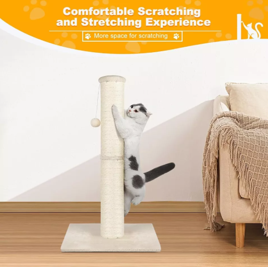 Cat Scratching Post for Cats - Prevent Furniture Scratches with Durable Scratch Pole