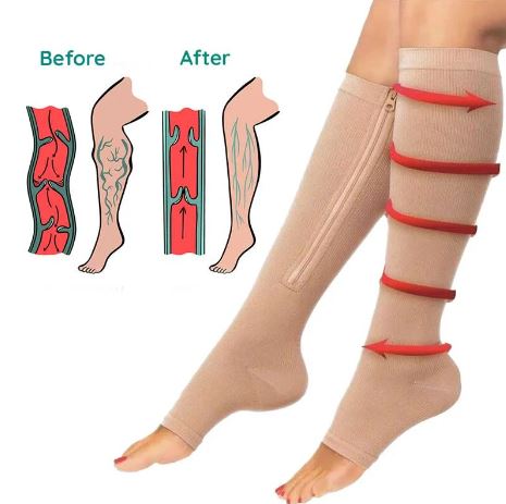 Zippered Compression Support Socks