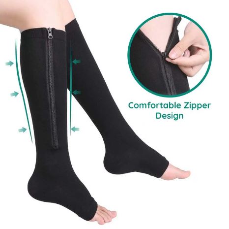 Zippered Compression Support Socks