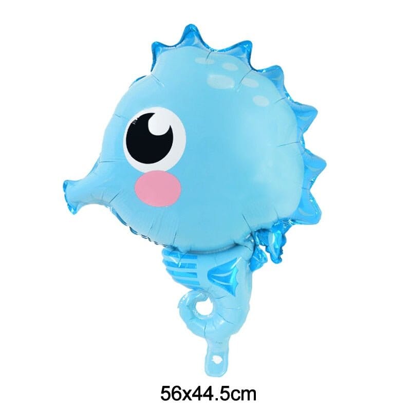 5-Pack Ocean Fiesta: Seahorse & Ocean World Foil Balloons - RoniCorn