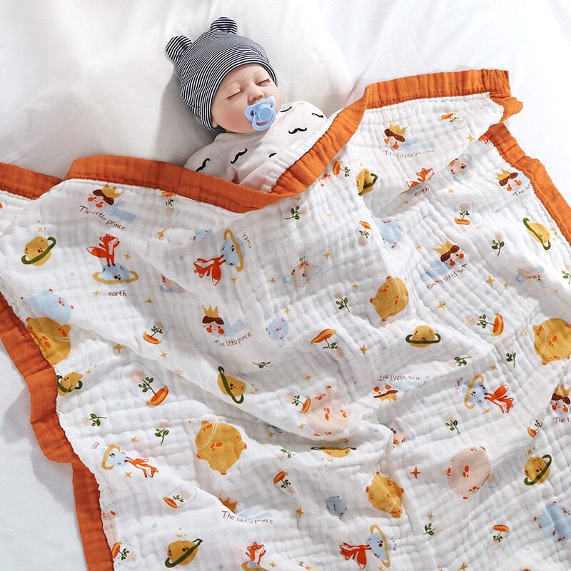 Cotton Gauze Cartoon Baby Blanket - RoniCorn