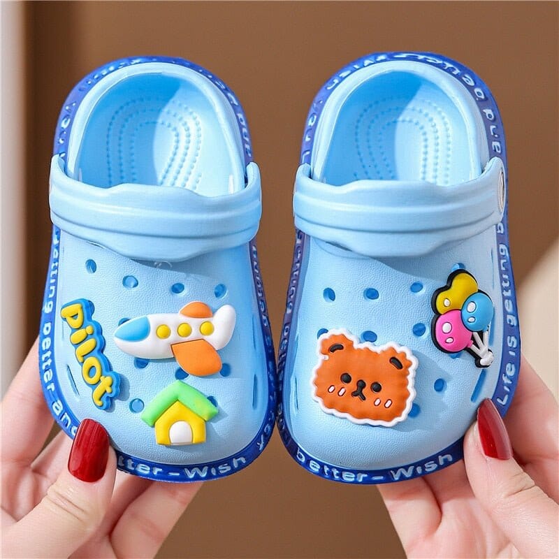 Baby Clogs with Bear-Duck Animal Stickers - RoniCorn