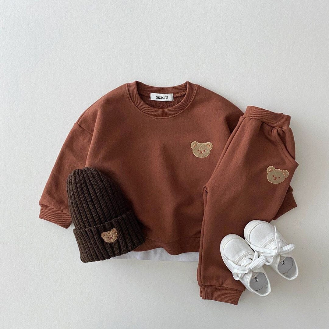 Fashion Fall Clothes Set - Bear Sweatshirt & Pants - RoniCorn