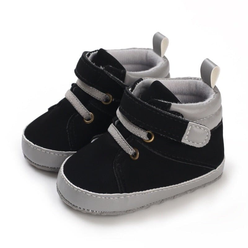 High Top Hook-and-Loop Strap Baby Sneakers - RoniCorn