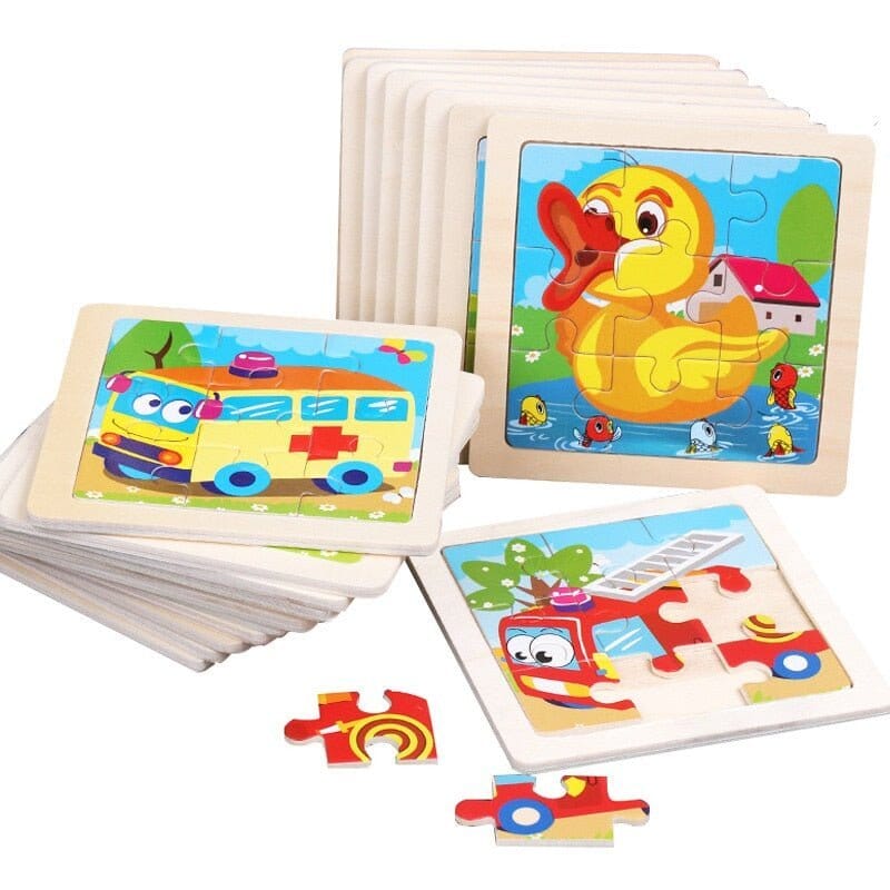 Kids Wooden Puzzle - Cartoon Animal - RoniCorn