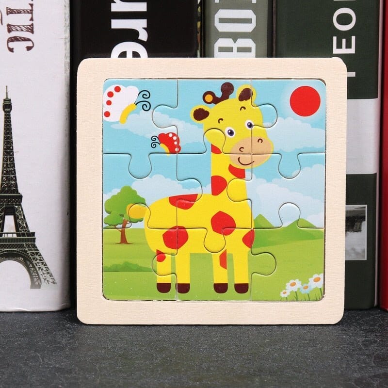 Kids Wooden Puzzle - Cartoon Animal - RoniCorn