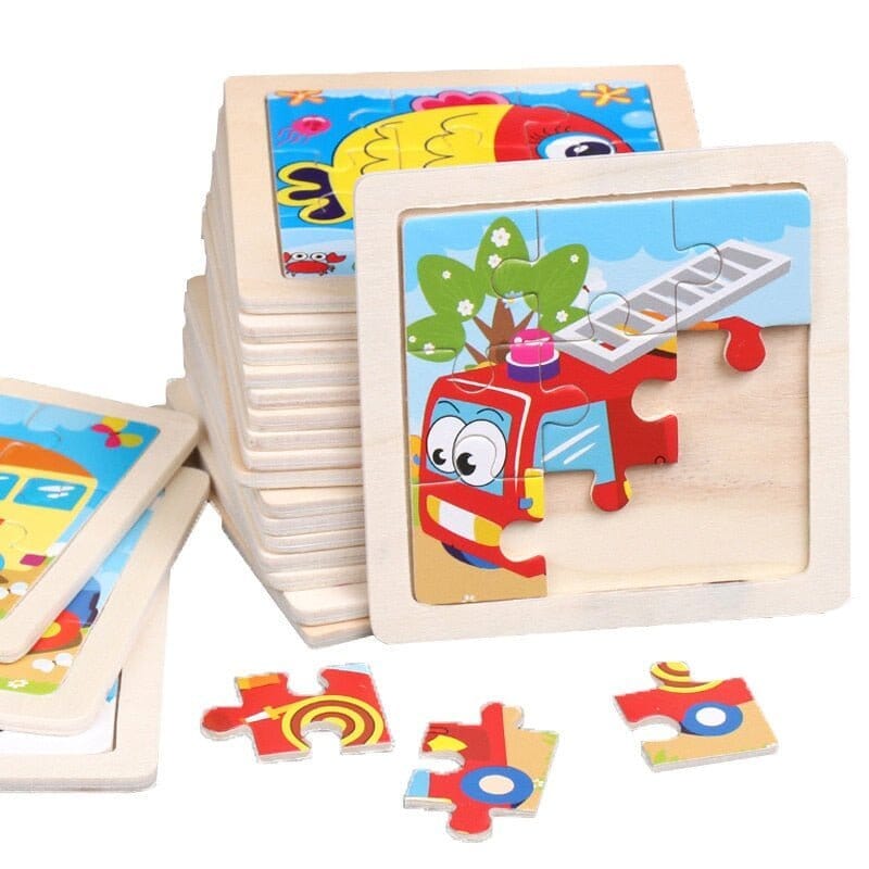 Kids Wooden Puzzle - Cartoon Animal - RoniCorn