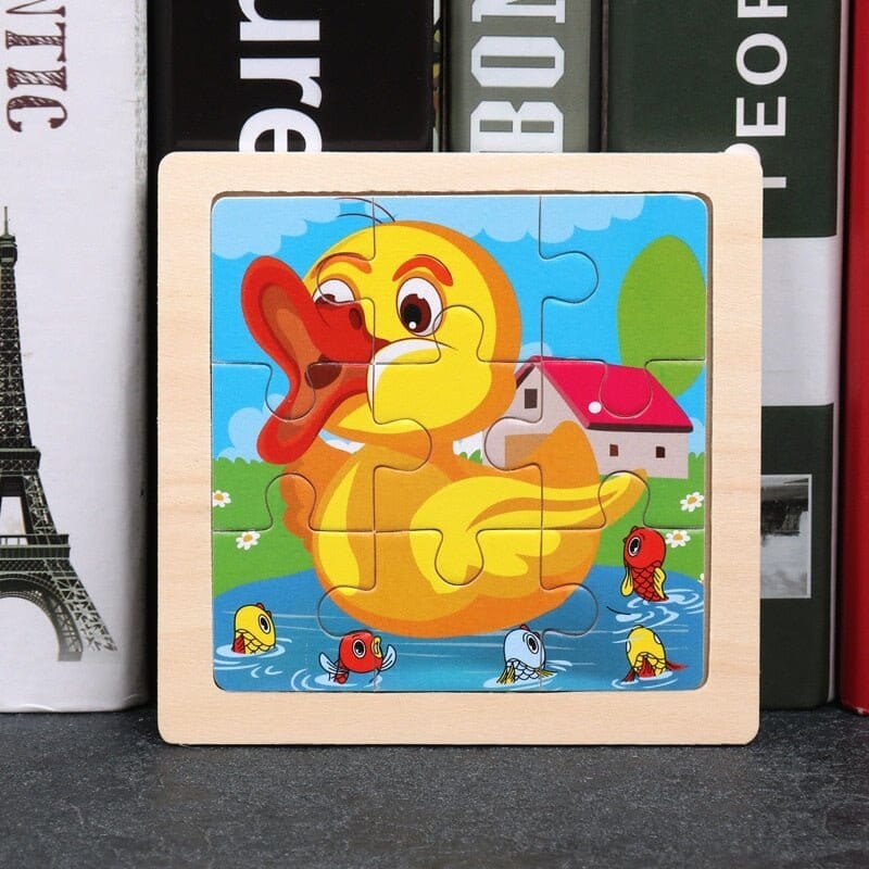 Kids Wooden Puzzle - Cartoon Animal - RoniCorn