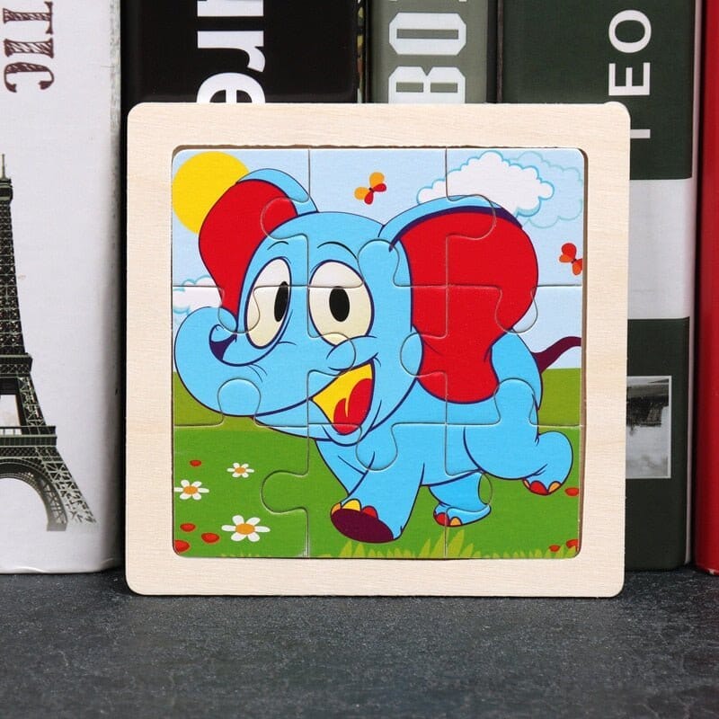 Kids Wooden Puzzle - Cartoon Animal - RoniCorn