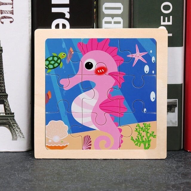 Kids Wooden Puzzle - Cartoon Animal - RoniCorn