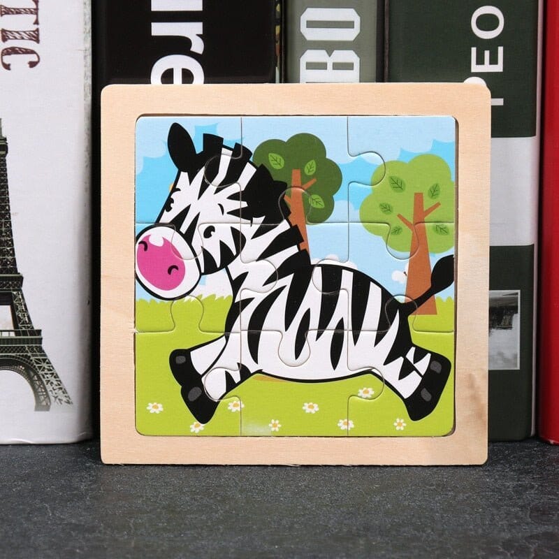 Kids Wooden Puzzle - Cartoon Animal - RoniCorn